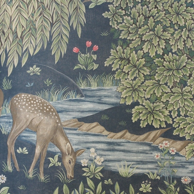 william morris deer wallpaper