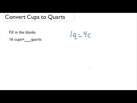 cups to quarts conversion