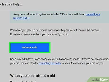 how to retract bid in ebay