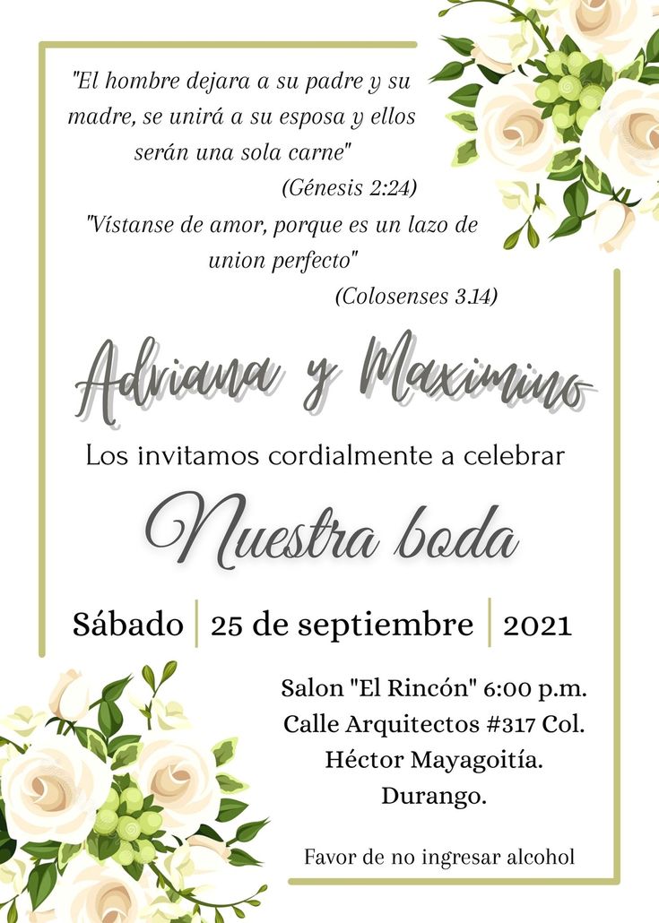 texto para invitaciones de boda catolica