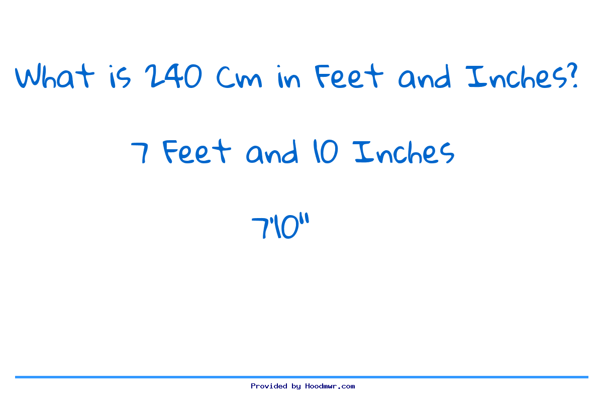 240cm in feet