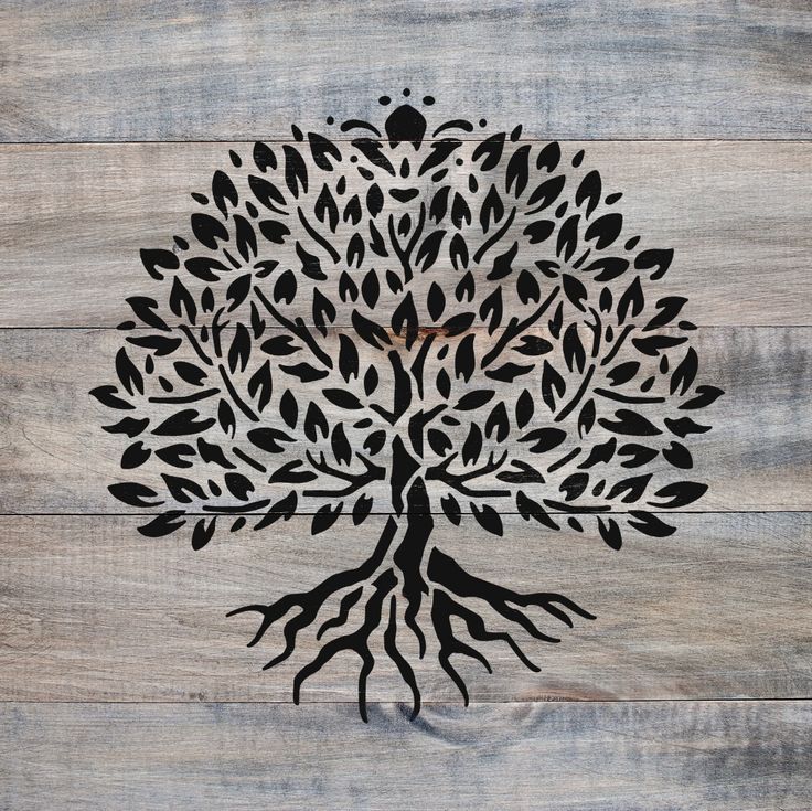 large tree stencil