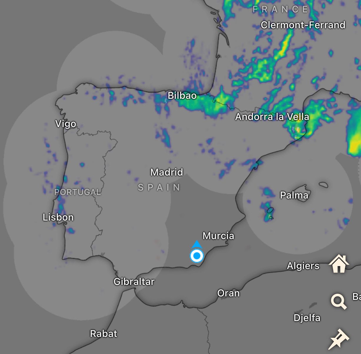 rain radar murcia