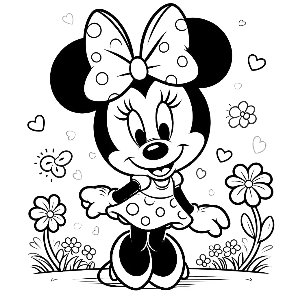 dibujo para pintar minnie