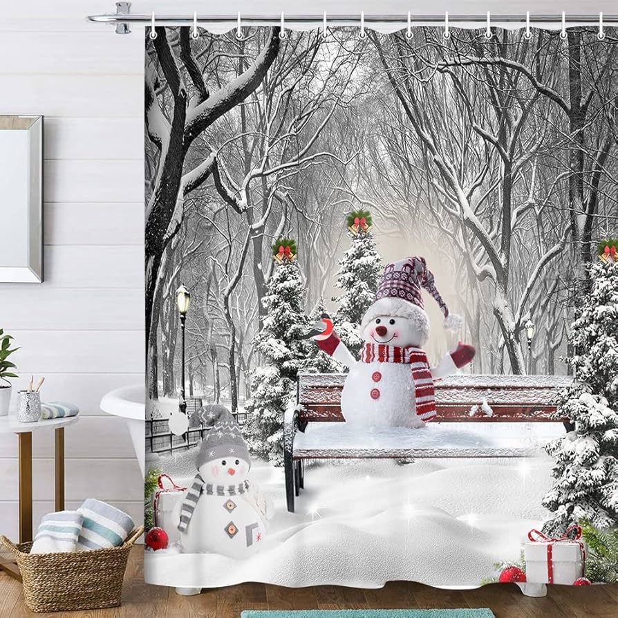 christmas shower curtain