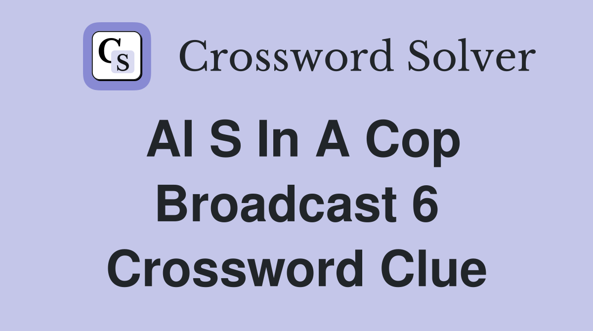 cop crossword clue