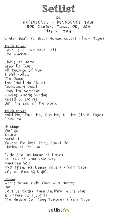 u2 setlist 2023