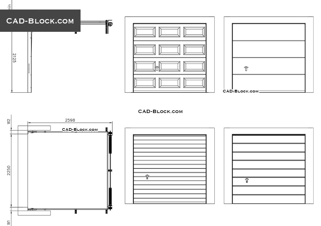 garage door cad block