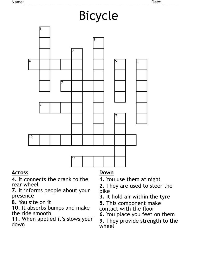 bike part crossword clue