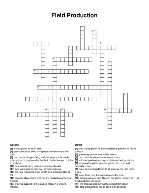 crop pest crossword