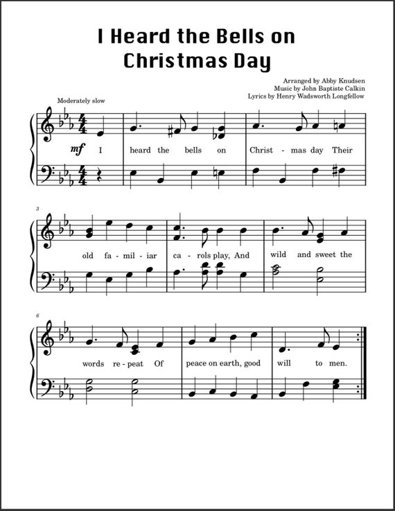 easy christmas songs piano sheet music