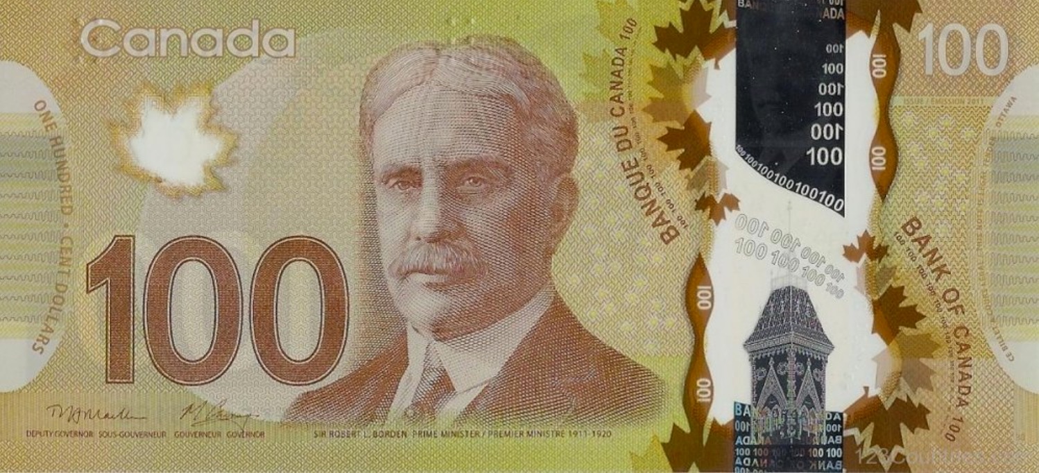 100 us dollars to canadian