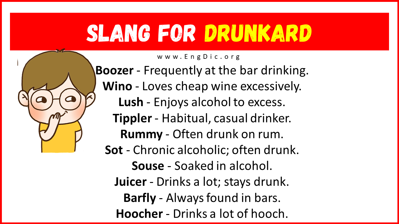 slang for drunkard