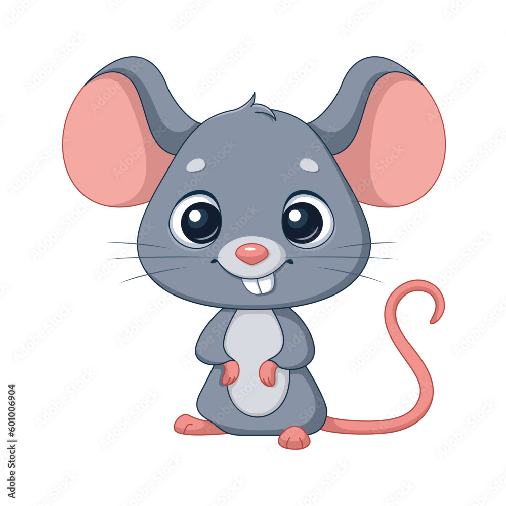 grey mouse cartoon