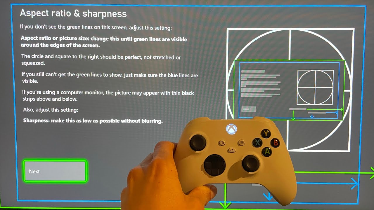 how to change screen size xbox one