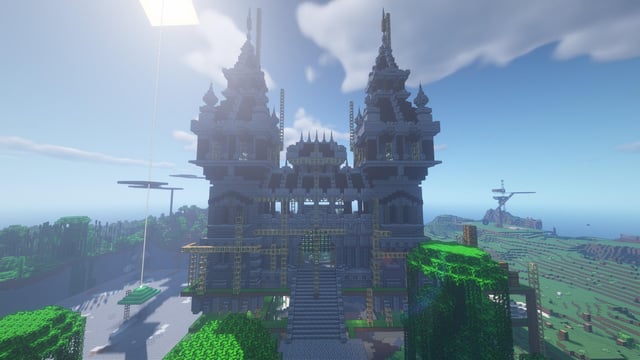 minecraft 100x100 castle