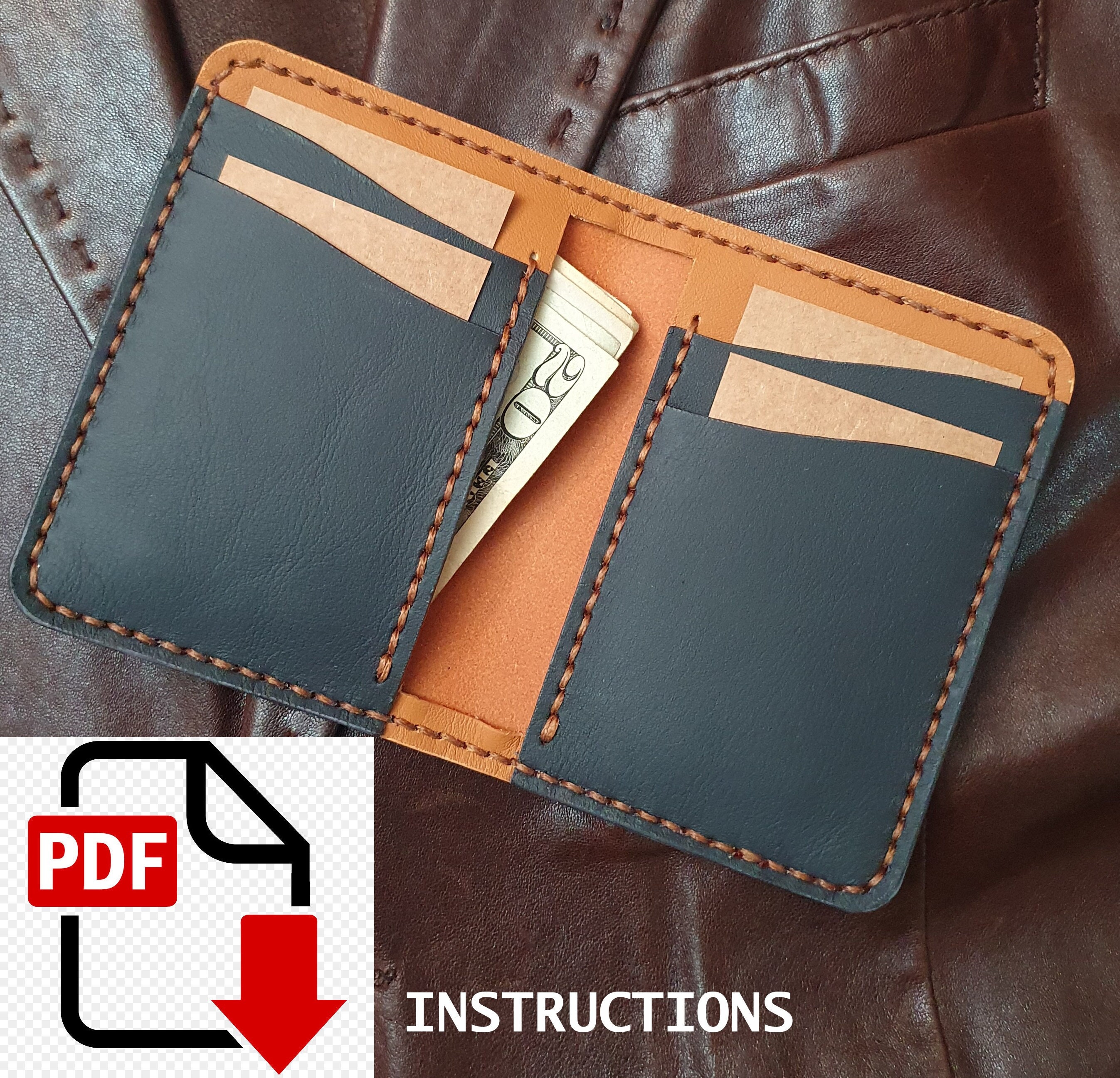 leather wallet template