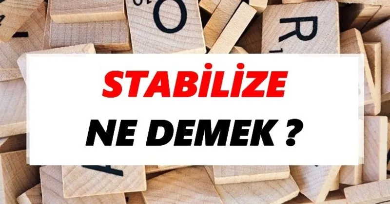 stabilize etmek tdk