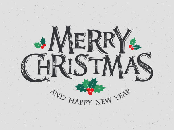 lettering of merry christmas
