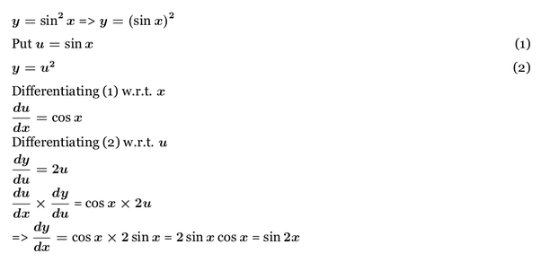 differentiating sin2x