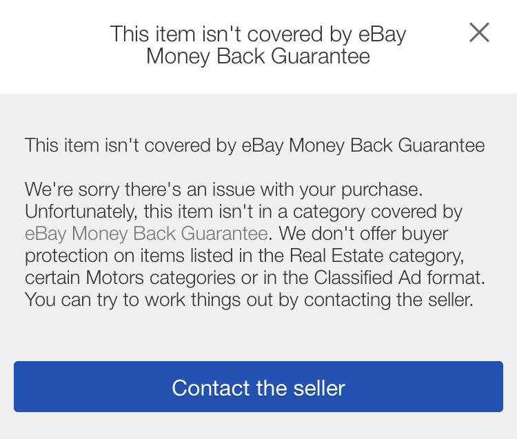 ebay item not arrived