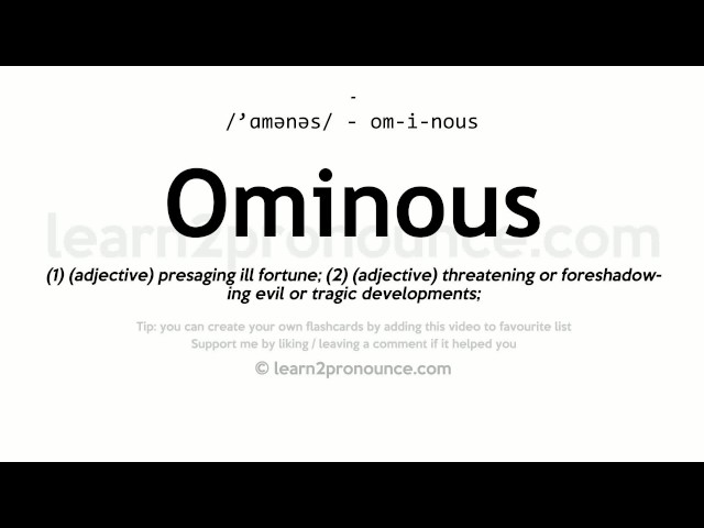 ominous definition