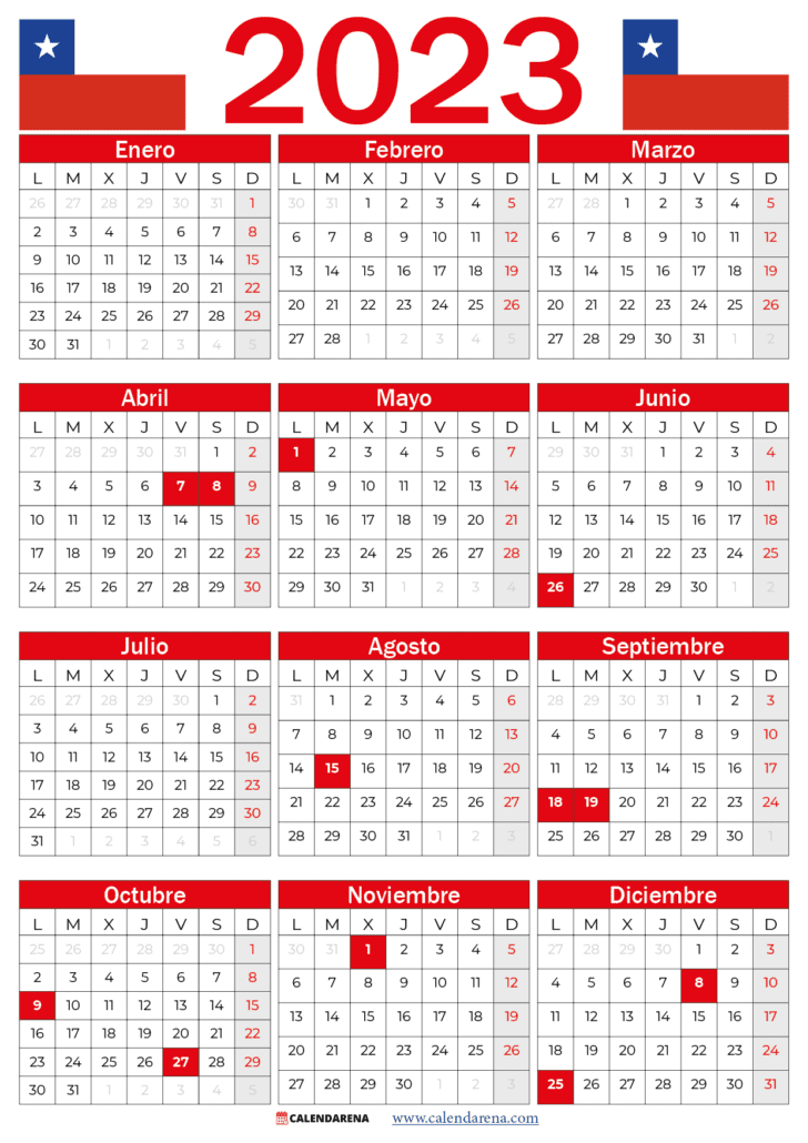 calendario laboral 2023 chile