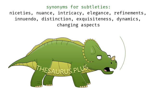 subtleties thesaurus