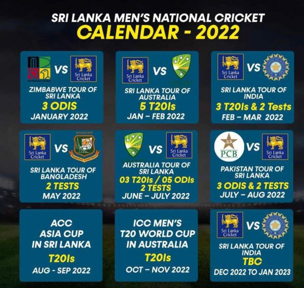 sri lanka vs australia t20 2022 schedule