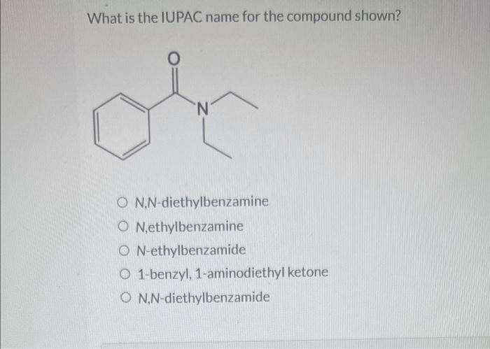 what is the iupac name for the compound shown