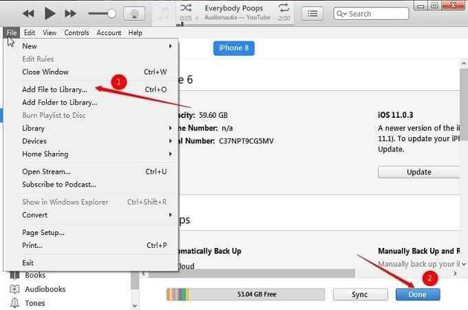 how to import music from itunes to iphone