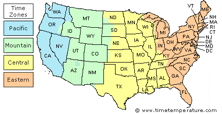 time in united states eastern standard time