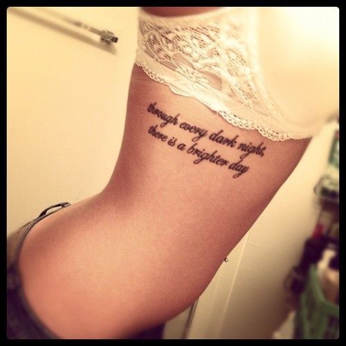 rib cage quote tattoos