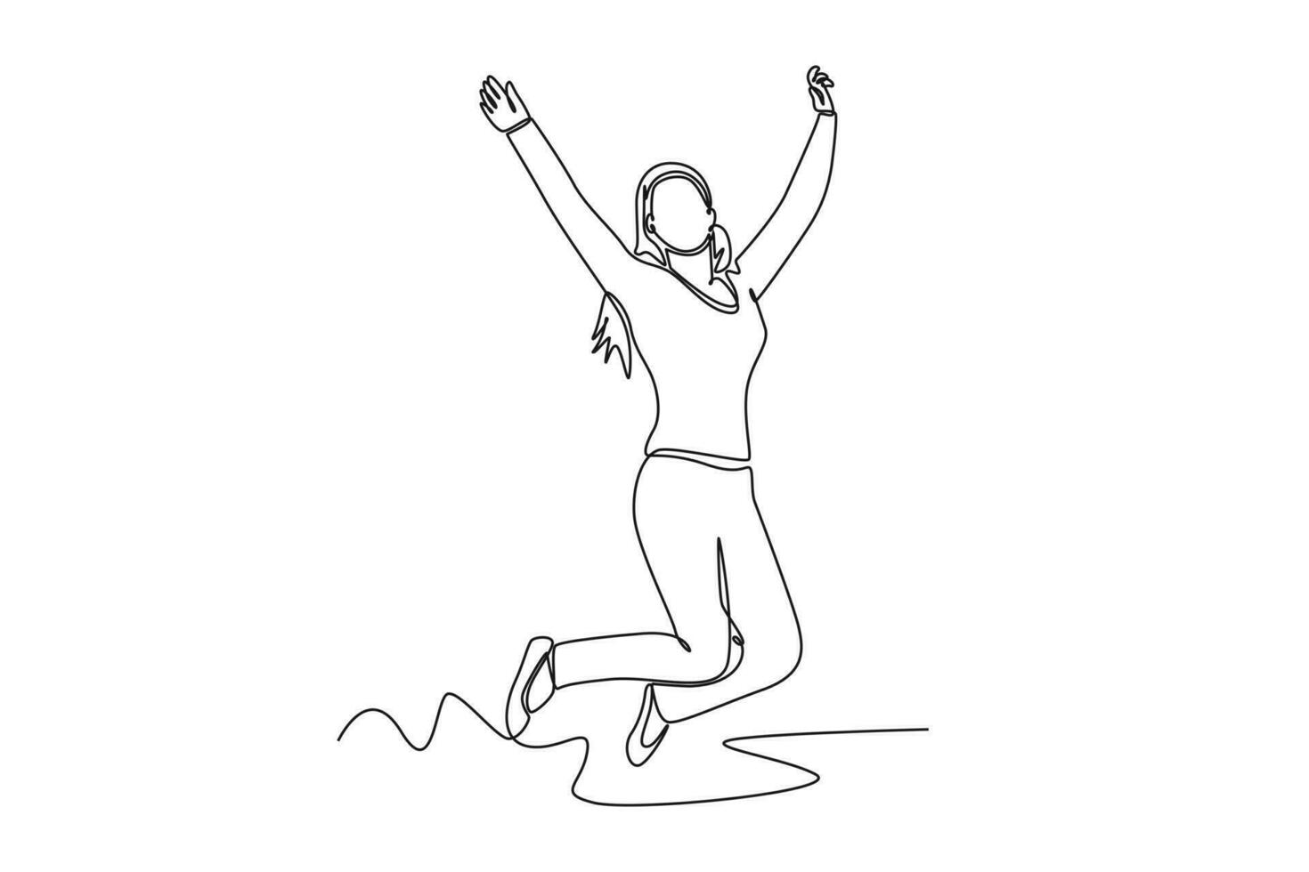 dibujo de una persona saltando