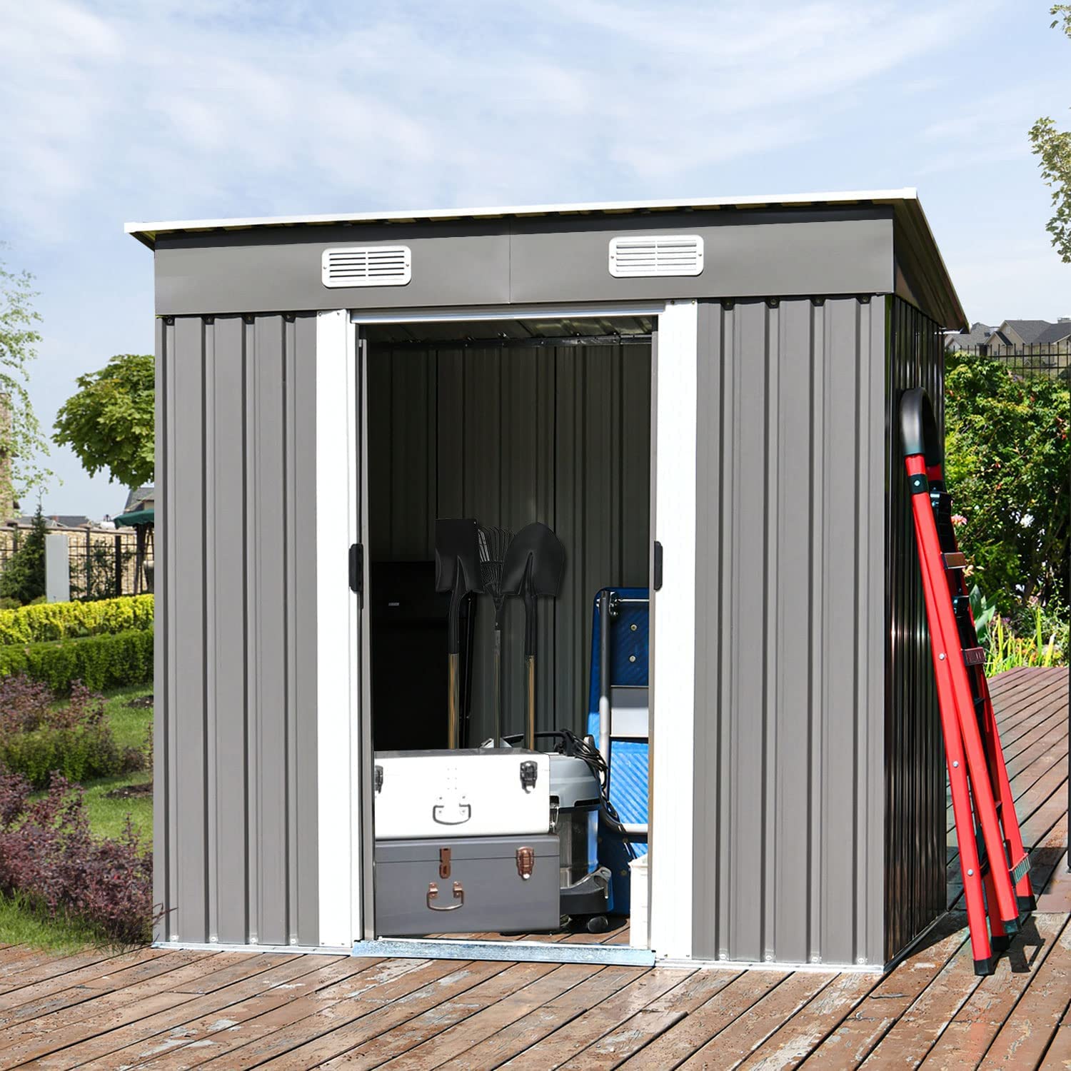 narrow shed sliding door