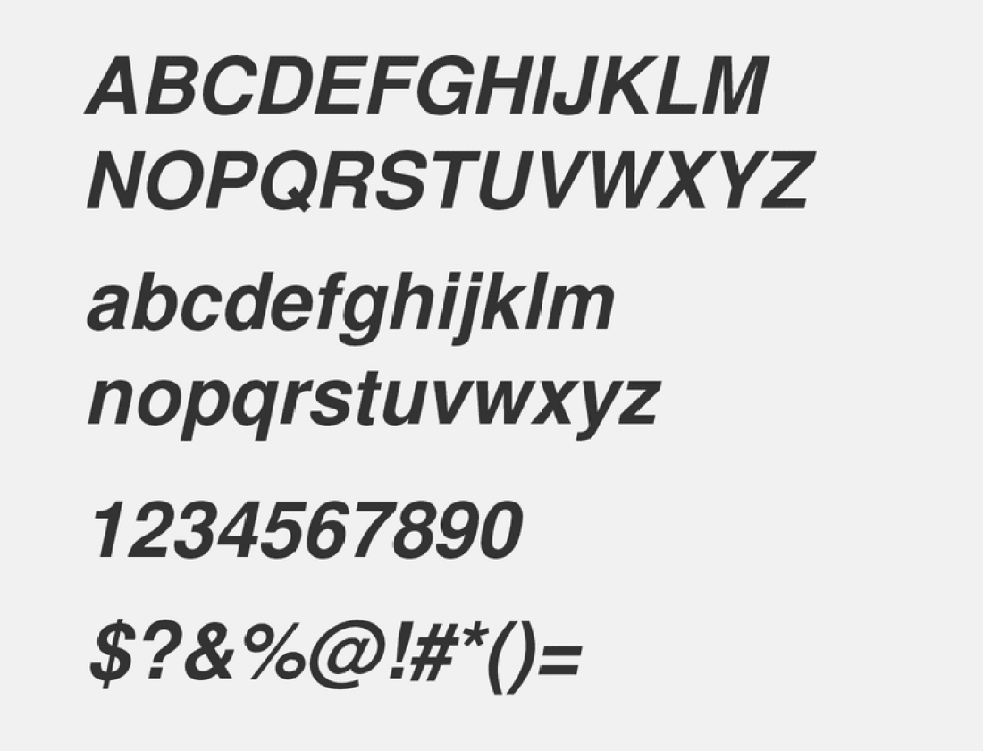 helvetica neue italic ttf