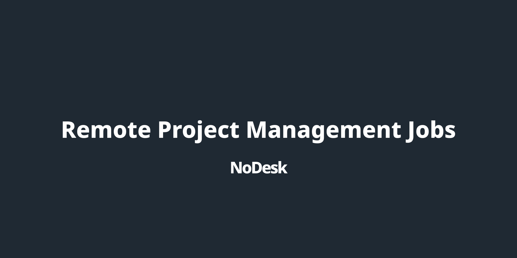 remote project management jobs