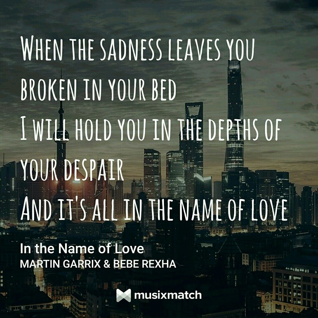 in the name of love lyrics martin garrix