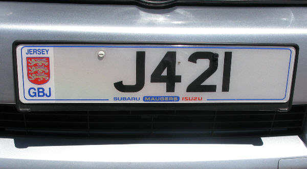 jersey registration plates