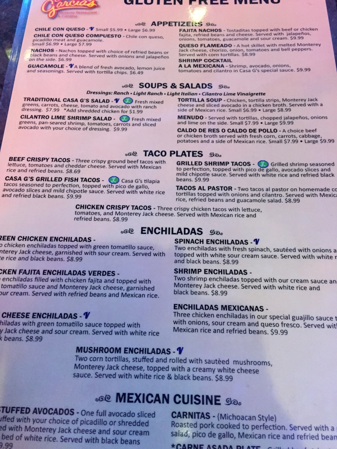 casa garcia kyle menu