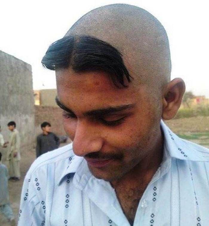 funny hair style boy