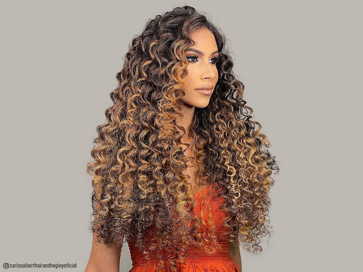 long curly hair women
