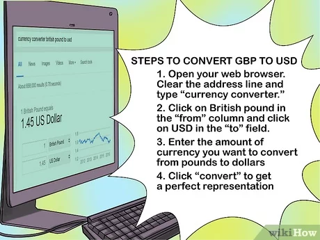 how to convert british pounds to usd