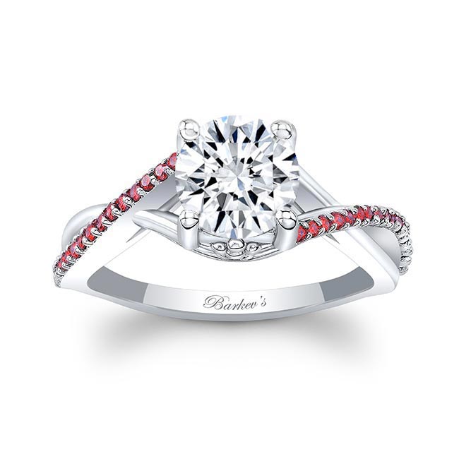 engagement rings with ruby accents