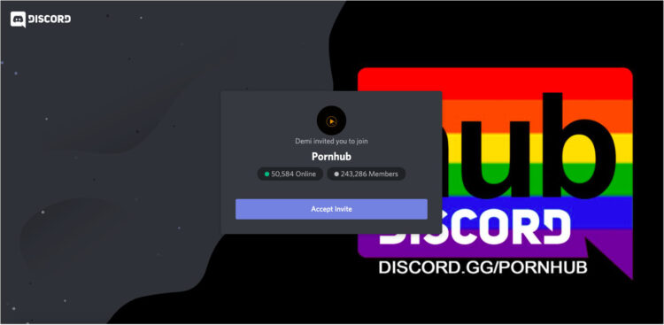 porn hub discord