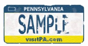 pa license plate replacement peeling