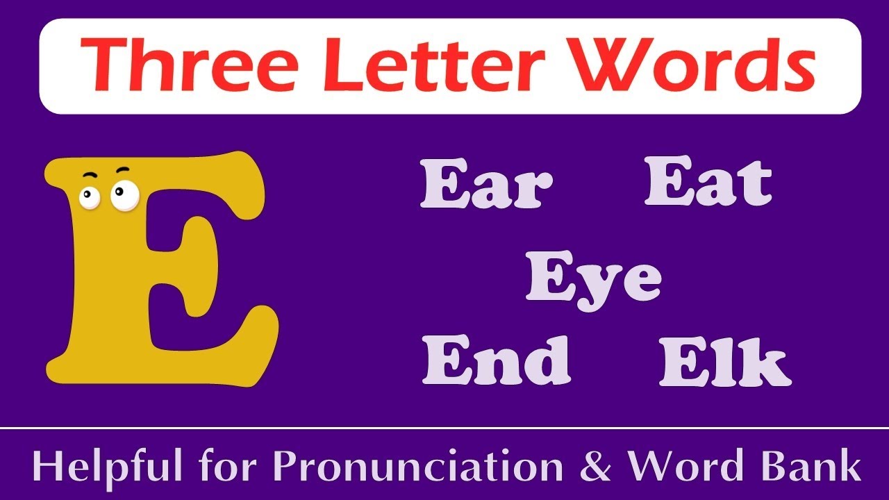 3 letter words that begin with e