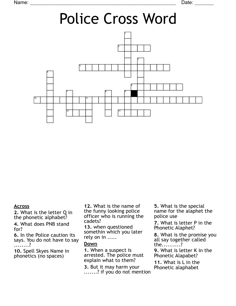 picks out one police officer crossword clue