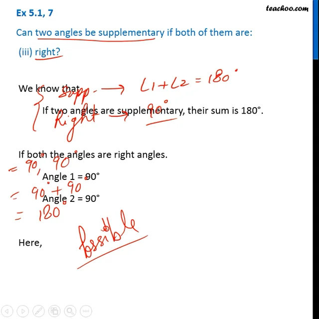 can two angles be supplementary