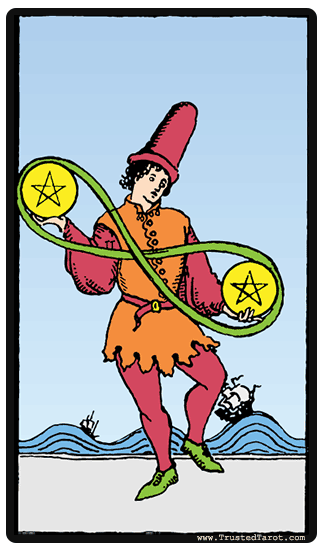 2 of pentacles yes or no